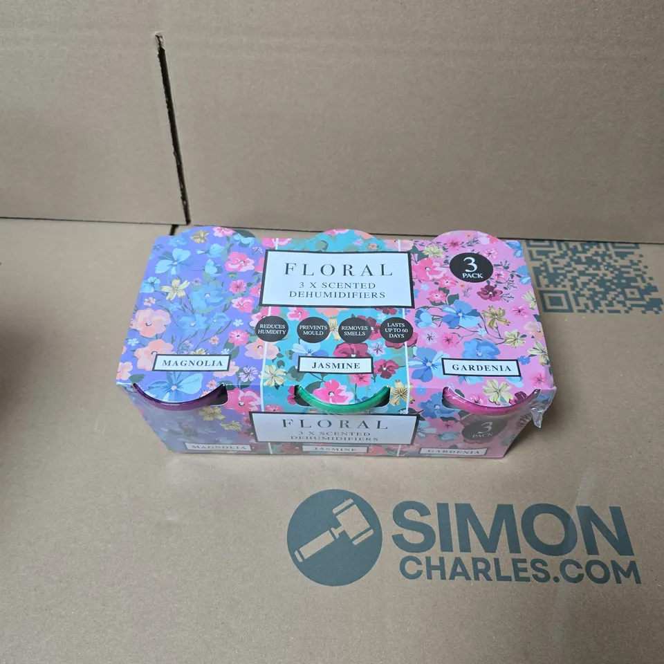 FLORAL 3 X SCENTED DEHUMIDIFIERS – MAGNOLIA, JASMINE & GARDENIA (3 PACK)