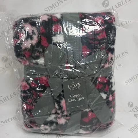 BOXED COZEE HOME DOUBLE SHERPA HOODED COATIGAN - ANTIQUE ROSE
