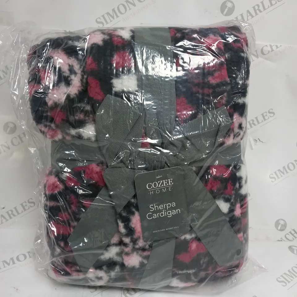 BOXED COZEE HOME DOUBLE SHERPA HOODED COATIGAN - ANTIQUE ROSE