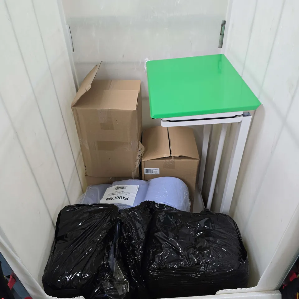 CAGE OF APPROXIMATELY 5 ASSORTED HOUSEHOLD ITEMS, INCLUDING PAPER TOWELS AND PAPER TOWEL DISPENSERS