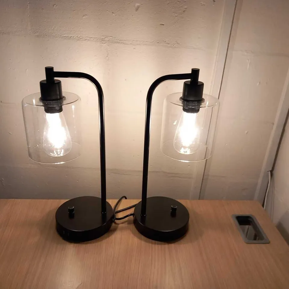 2 BRAND NEW BOXED YEEYIN TABLE LAMPS