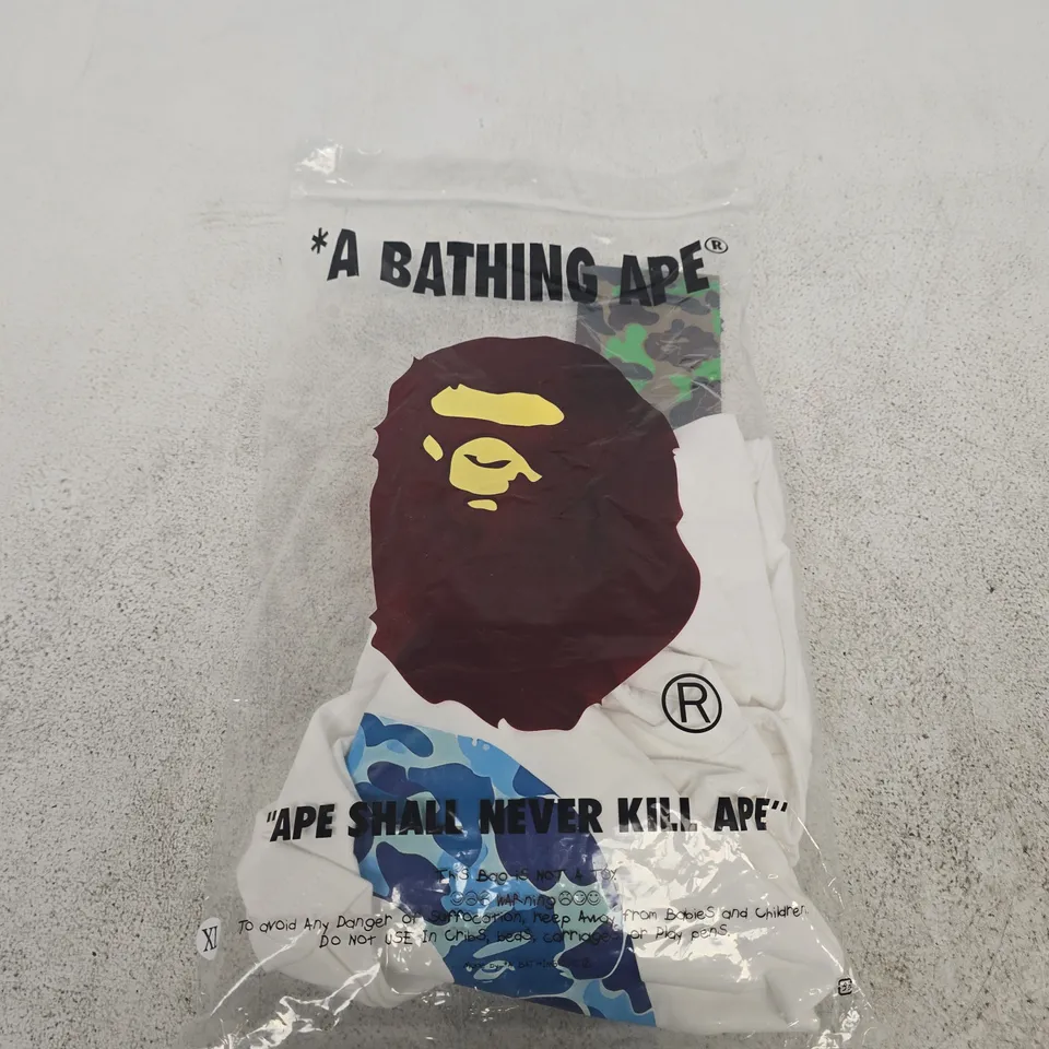 BAGGED A BATHING APE GRAPHIC TEE - SIZE XL