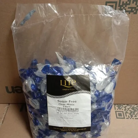 THE LITE SWEET CO SUGAR FREE CLEAR MINTS – 2KG BULK BAG