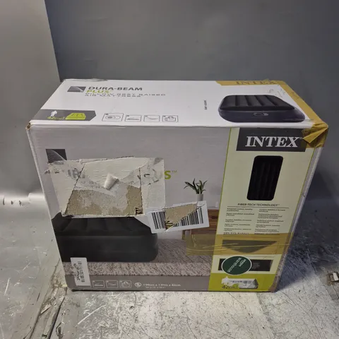 BOXED INTEX DURA-BEAM RAISED AIR MATTRESS - 42CM