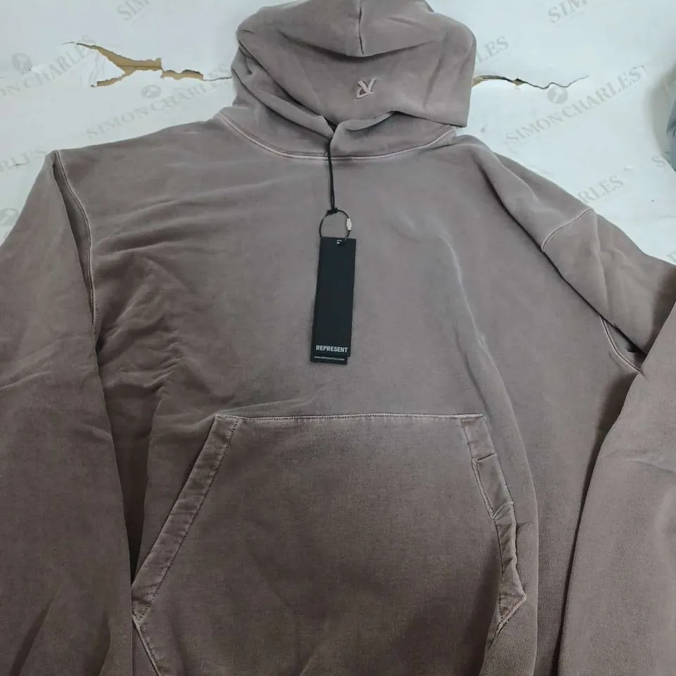 REPRESENT INITIAL HOODIE IN FOG GREY - MEDIUM