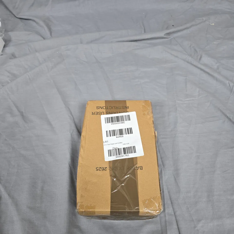 GREEN CONE CANDLES, TALL RIDGED CONES – 2 PACK. SET OF 2 TREE SHAPE LED CHRISTMAS CANDLES