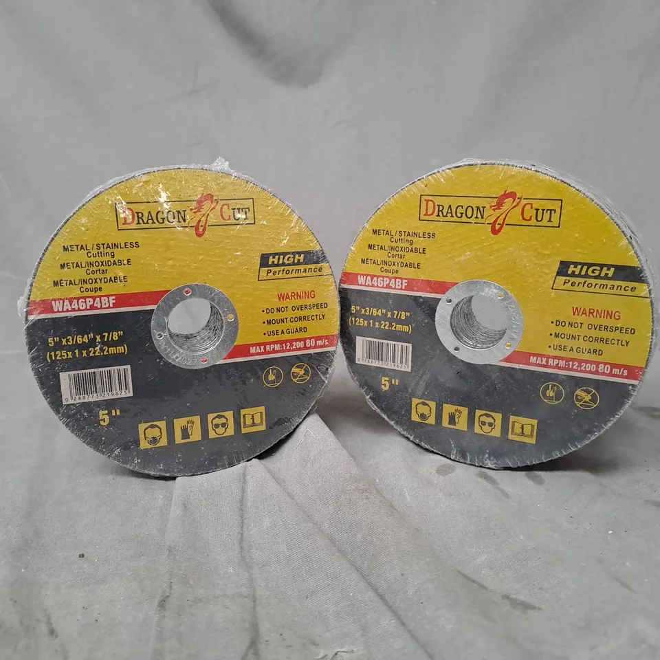 BOXED METAL HIGH 5" REINFORCED CUT-OFF WHEELS (50PCS)