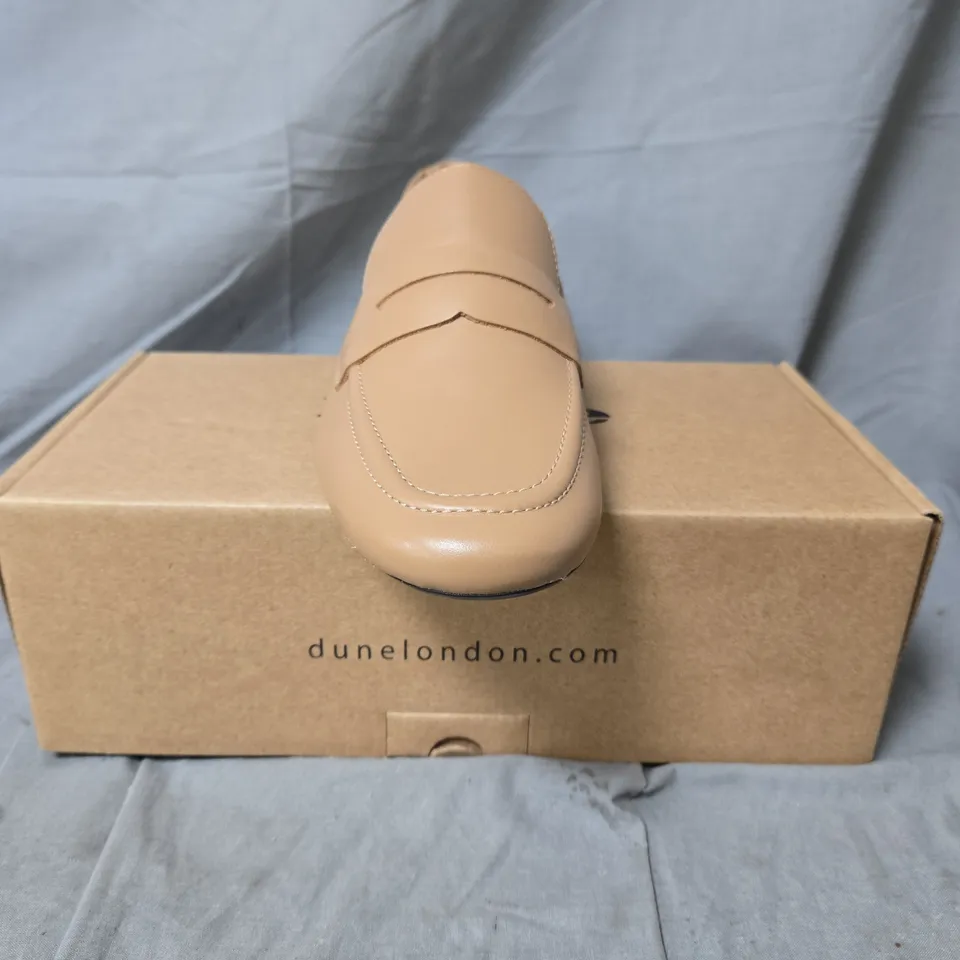 DUNE LONDON BEIGE LEATHER LOAFERS – WOMEN'S UK 6 (EU 39)