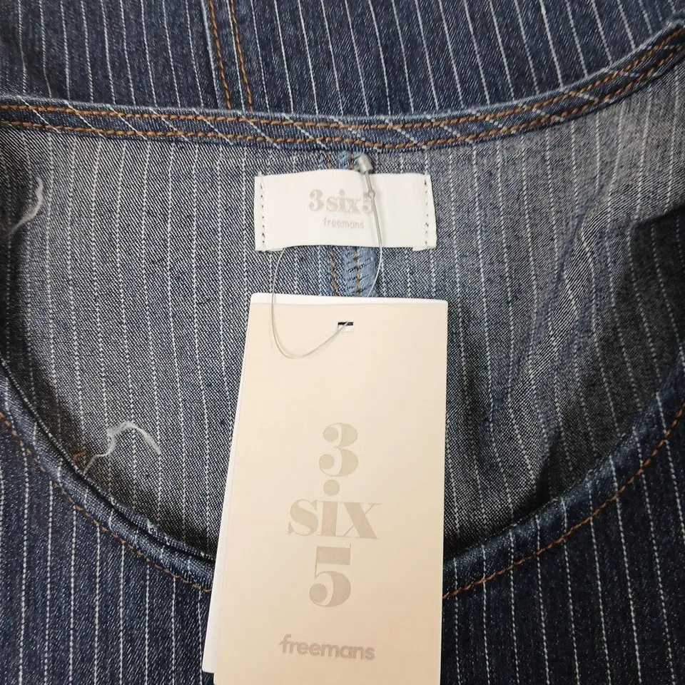 FREEMANS 3SIX DENIM PINSTRIPE SLEEVELESS WAISTCOAT – WOMEN'S, UK SIZE 18