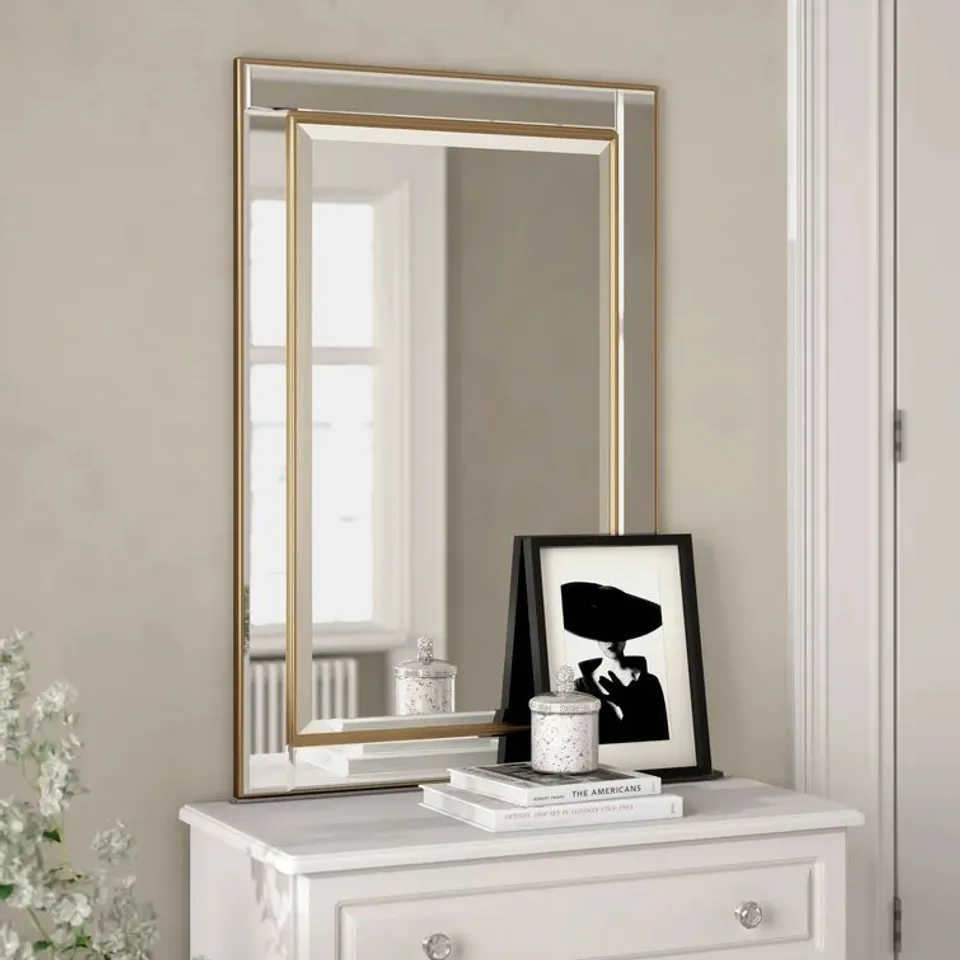 BOXED ABBEY ACCENT MIRROR , 91 X 66 CM