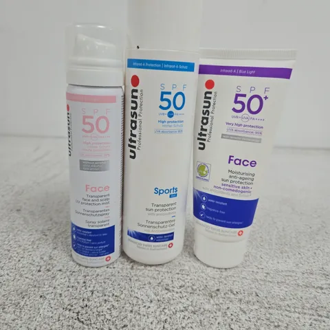 ULTRASUN SPF50 SUNSCREEN TRIO β FACE & SPORT FORMULATIONS