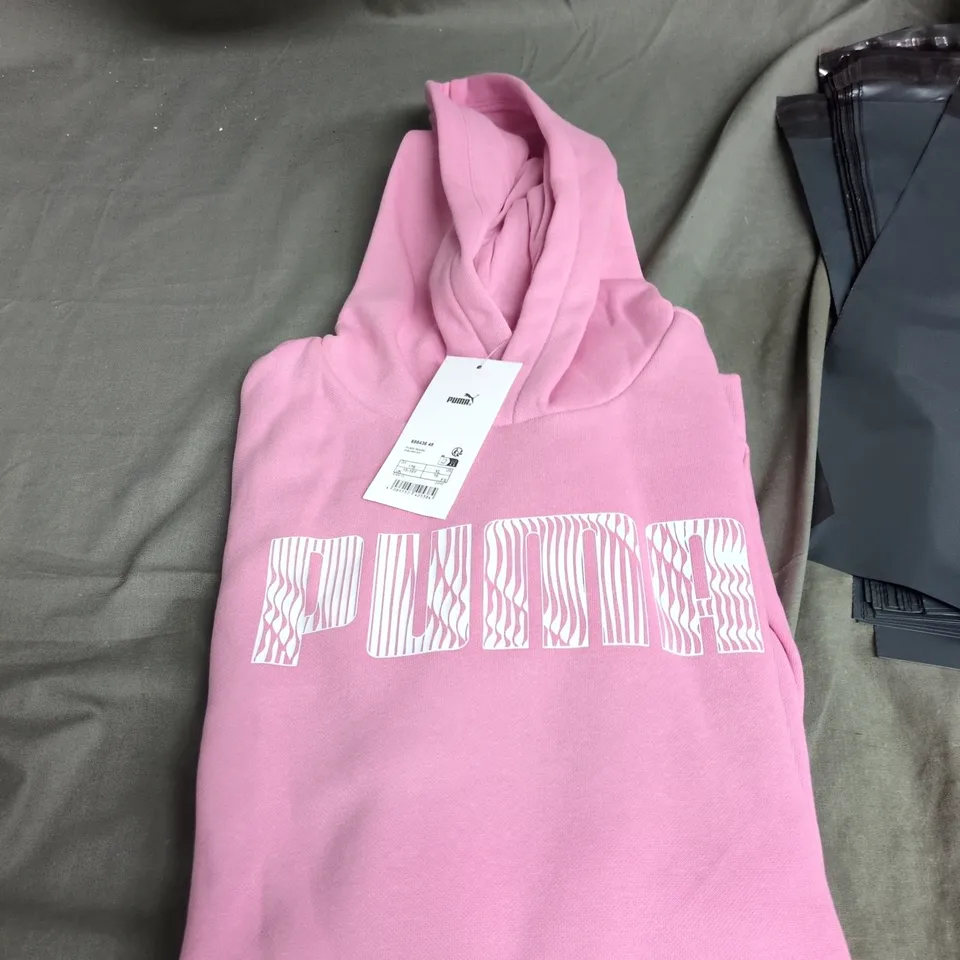 PUMA HOODIE – MAUVE PINK, JUNIOR UK 15-16Y (US XL)