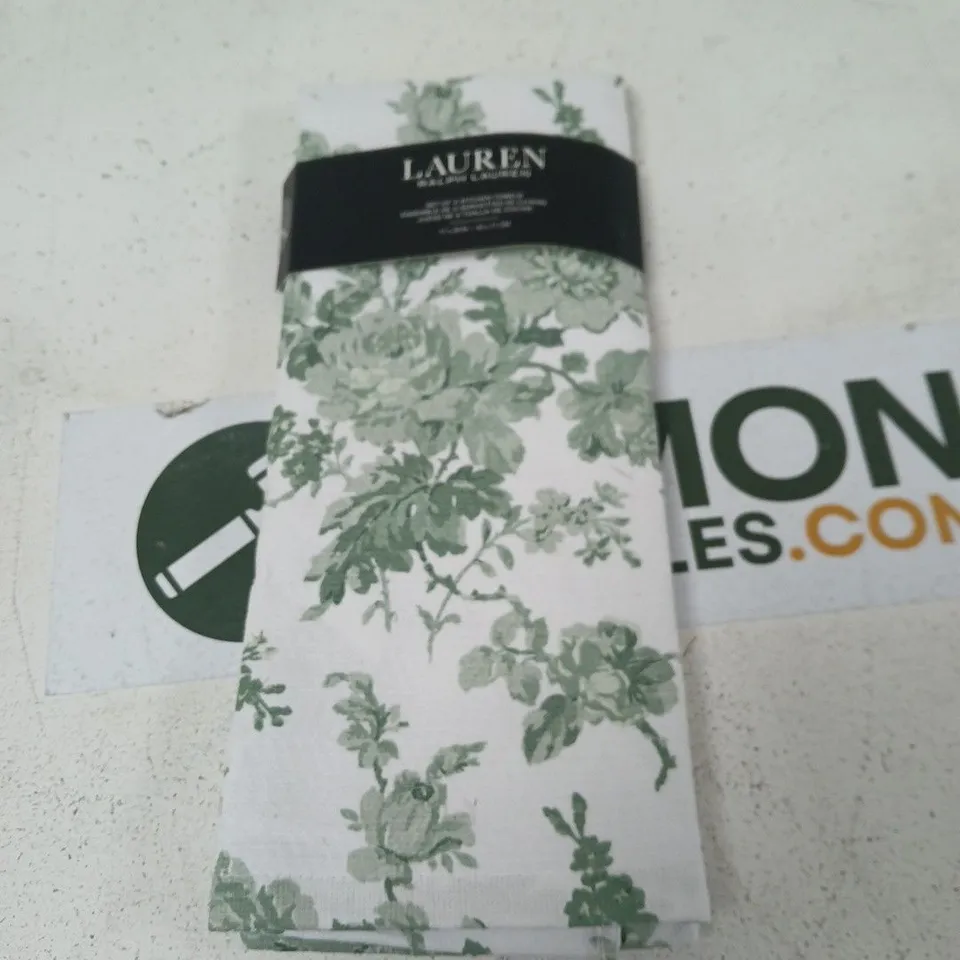 LAUREN SET OF 2 KITCHEN TOWELS– FLORAL PATTERN