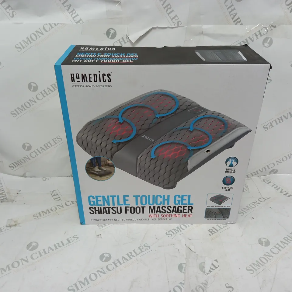 BOXED HOMEDICS GENTLE TOUCH GEL SHIATSU FOOT MASSAGER 