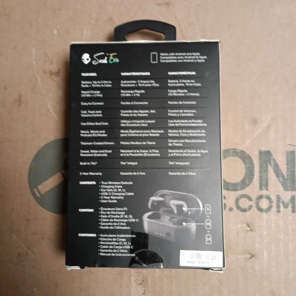 SKULLCANDY SESH EVO TRUE WIRELESS EARBUDS – BLACK (BOXED)