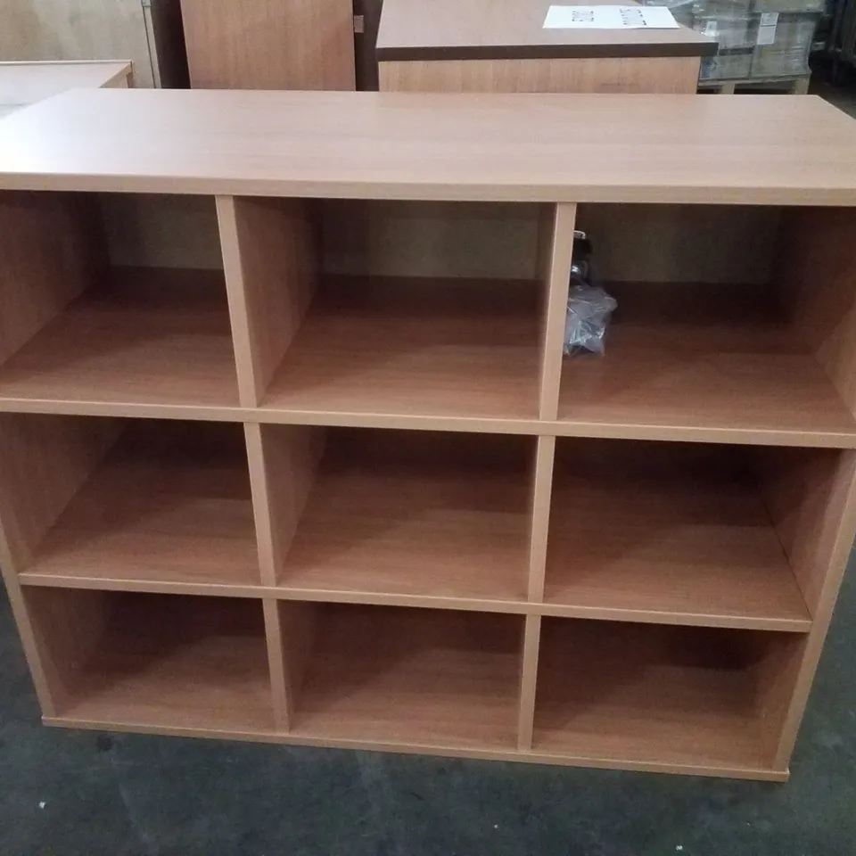 9 EXTRA DEEP BEECH MFC TRAY STORAGE UNIT WITH CASTORS 1030×453×792MM