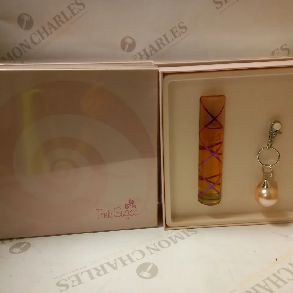 LOT OF 4 AQUOLINA PINK SUGAR 50ML EDT & KEY RING GIFT SET