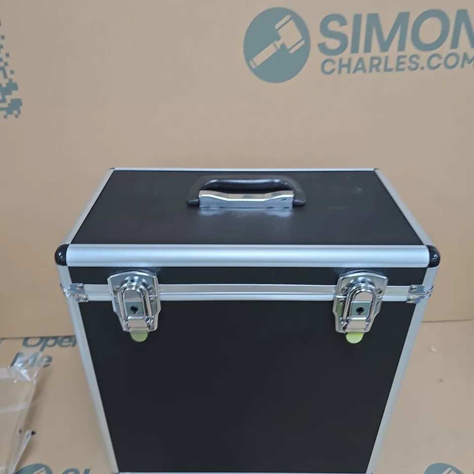 BLACK VINYL RECORDS STORAGE CASE 