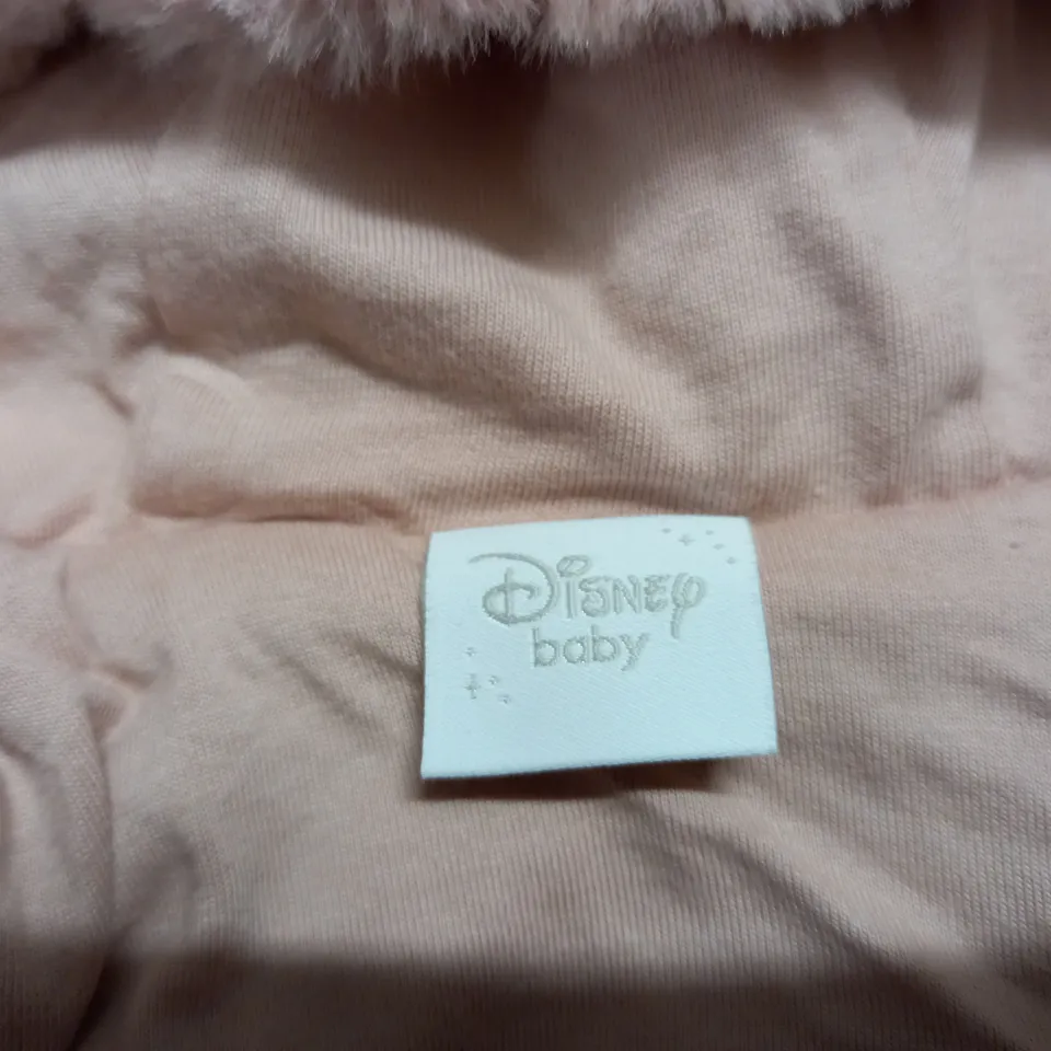 DISNEY BABY MINNIE MOUSE PINK FLUFFY HOODED GILET - 3-6 MONTHS