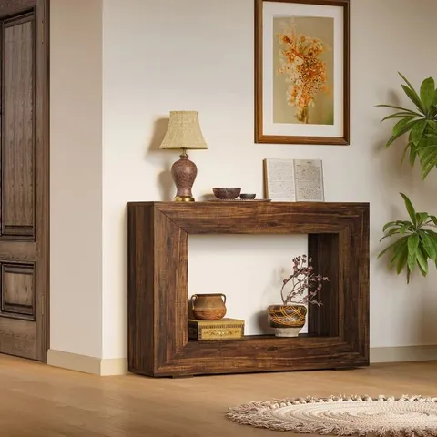 BOXED TRIBESIGNS 47-INCH ENTRYWAY CONSOLE TABLE, RUSTIC FARMHOUSE ACCENT TABLE WITH STORAGE FOR ENTRANCE AND FOYER