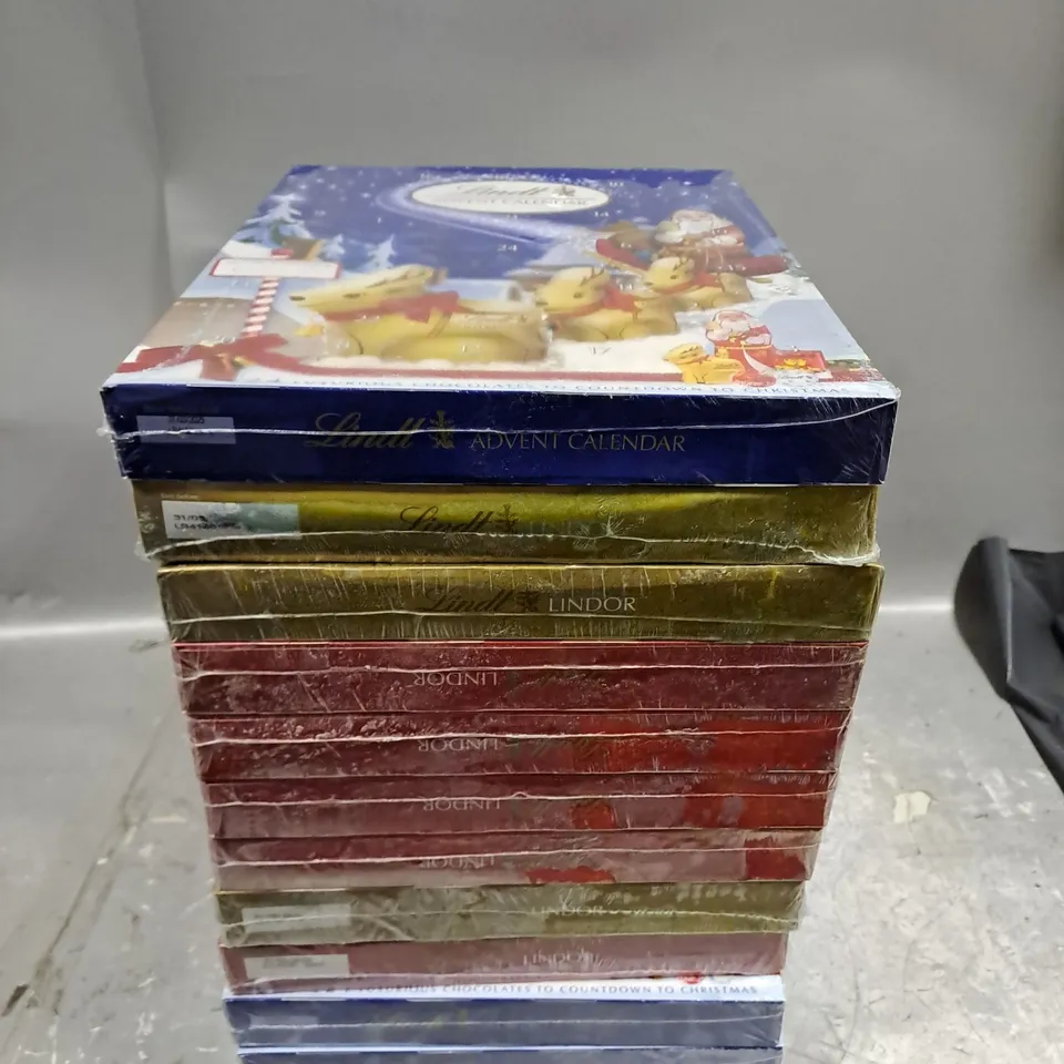 APPROXIMATELY 10 ASSORTED LINDT ADVENT CALENDARS 