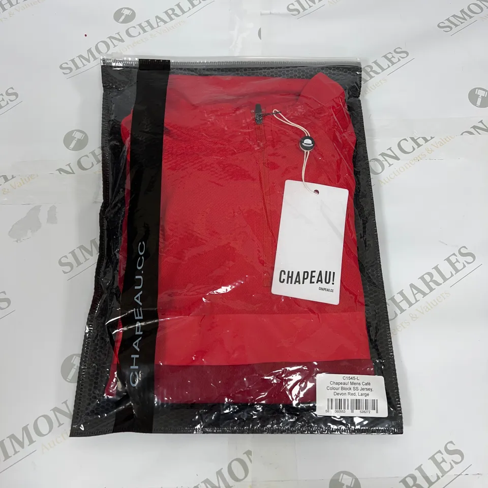 CHAPEAU SHORT SLEEVED JERSEY IN DEVON RED SIZE LARGE