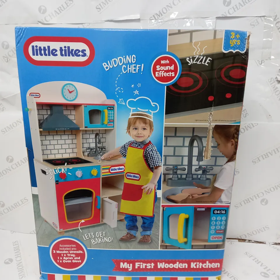 BOXED LITTLE TIKES MY FIRST WOODEN KITCHEN  RRP £89.99