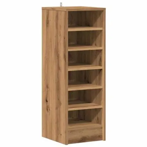 BOXED SHOE CABINET 31.5 × 35 × 90CM ENGINEERED WOOD 
