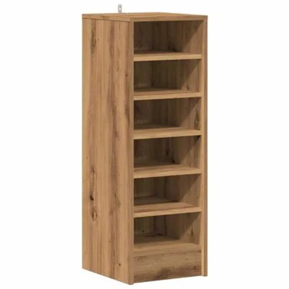 BOXED SHOE CABINET 31.5 × 35 × 90CM ENGINEERED WOOD 
