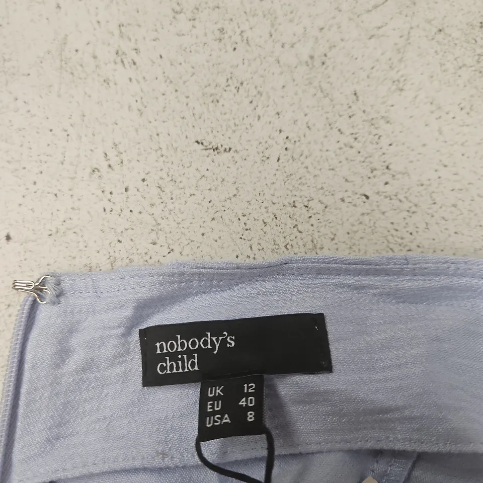 NOBODY'S CHILD LIGHT BLUE MIDI DRESS – UK 12 (EU 40, USA 8)
