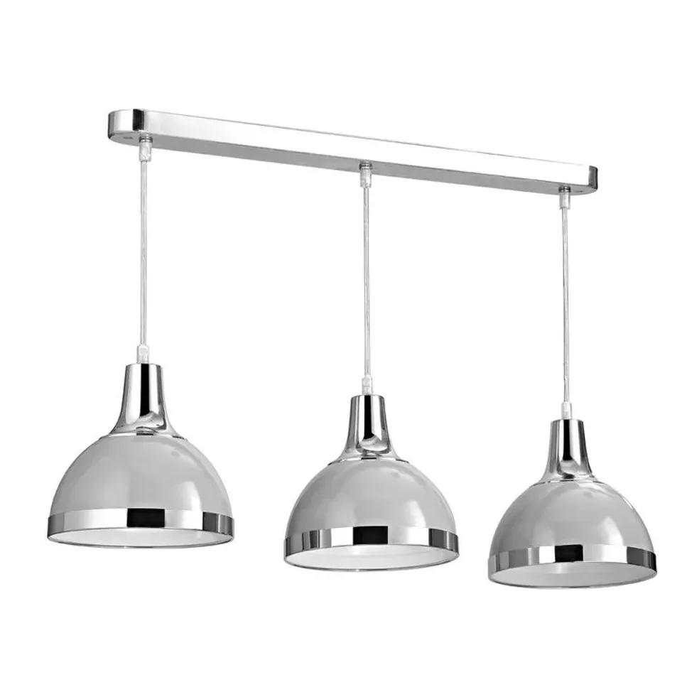 BOXED ELNORA 3-LIGHT CHROME KITCHEN ISLAND PENDANT 
