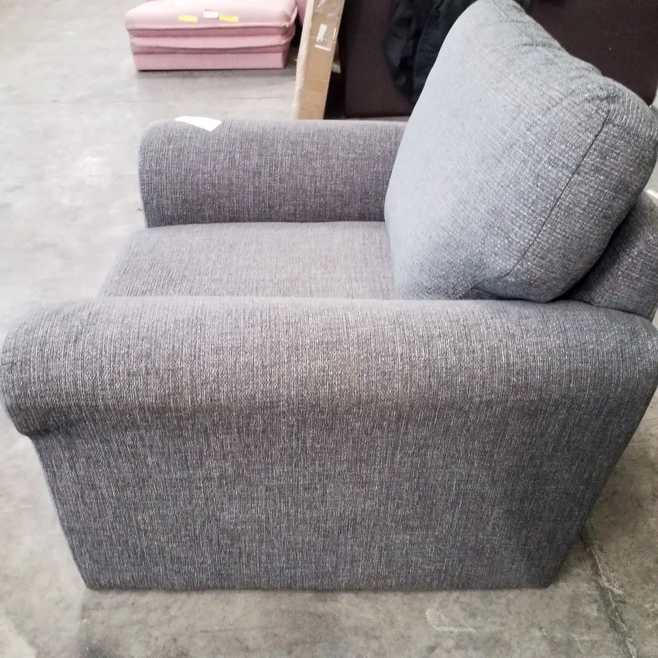 QUALITY DESIGNER ARMCHAIR - DARK GREY FABRIC
