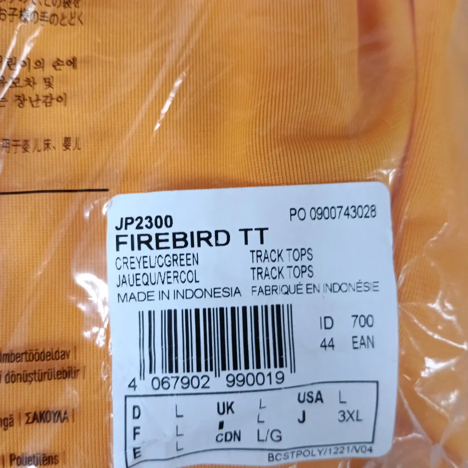 UK L ADIDAS FIREBIRD TT TRACK TOP – YELLOW/ORANGE
