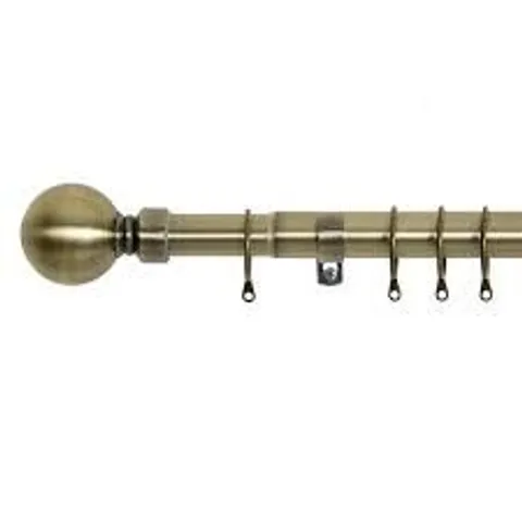 BOXED TARVER EXTENDABLE SINGLE CURTAIN ROD AND HARDWARE 