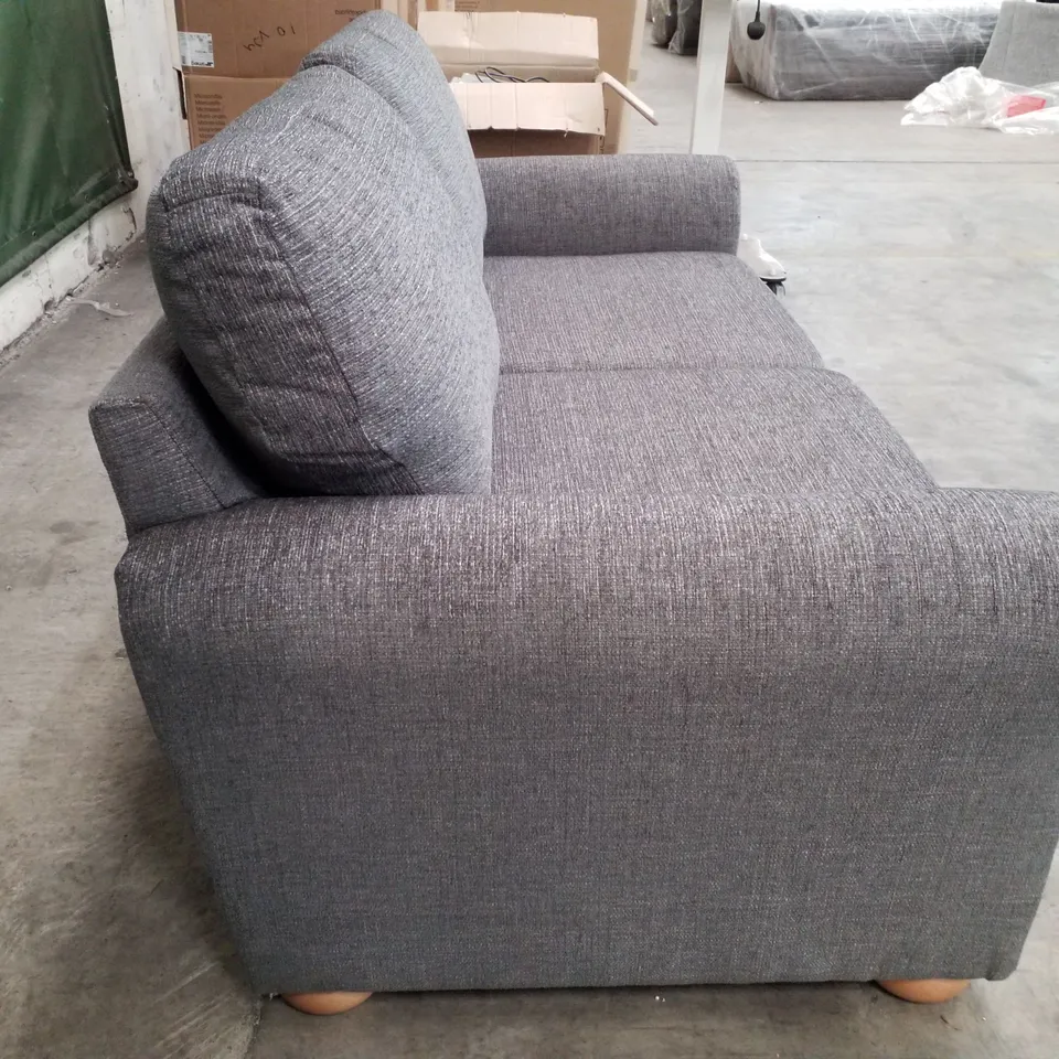 QUALITY DESIGNER BAILEY 3 SEATER SOFA - CHARCOAL FABRIC  