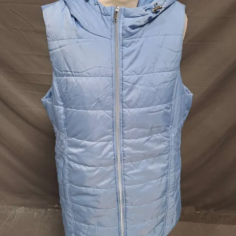 CENTIGRADE LONG GILET IN LIGHT BLUE SIZE XL