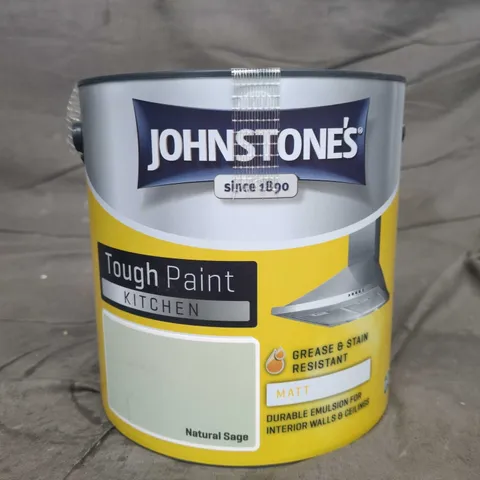 JOHNSTONE'S TOUGH PAINT KITCHEN EMULSION – NATURAL SAGE (INTERIOR WALLS & CEILINGS) - 2.5L