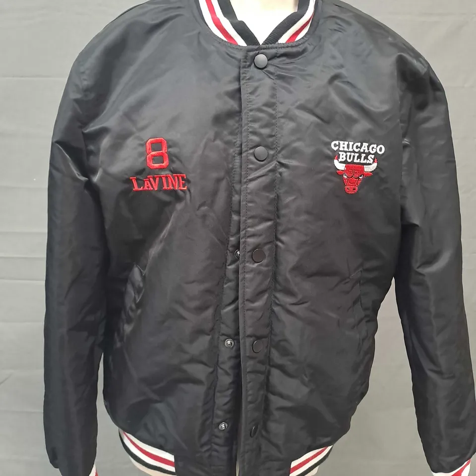 NBA CHICAGO BULLS JACKET IN BLACK SIZE SMALL