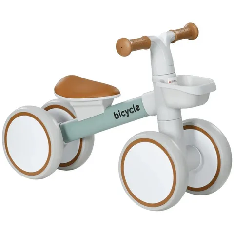 BOXED AIYAPLAY KIDS BALANCE BIKE FOR 1-3 YEARS OLD WITH ADJUSTABLE SEAT, SILENT WHEELS, GREEN
