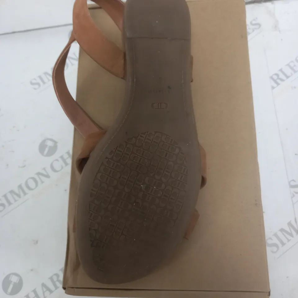 BOXED DUNE LONDON SANDLE TAN SIZE 8