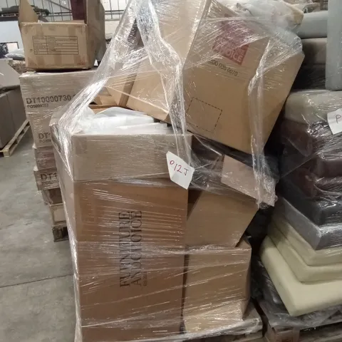 PALLET OF ASSORTED INCOMPLETE DESIGNER DINING CHAIR PARTS AND PIECES