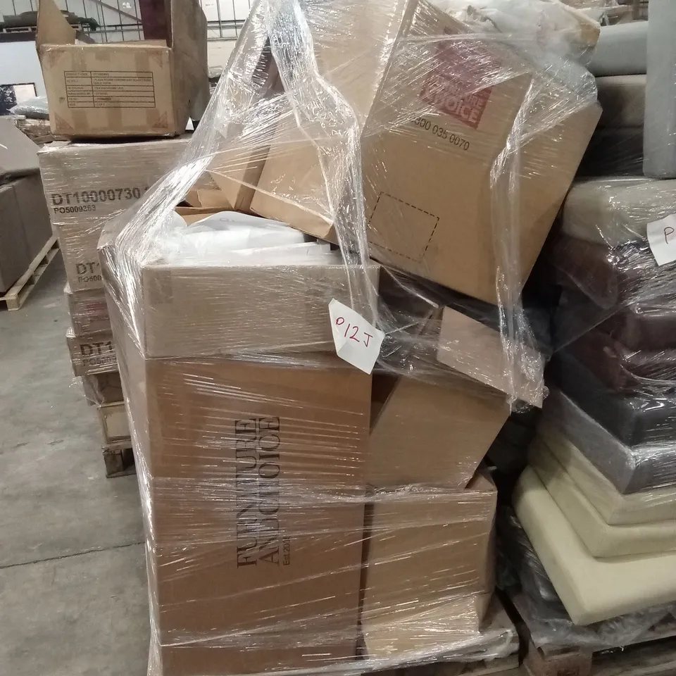 PALLET OF ASSORTED INCOMPLETE DESIGNER DINING CHAIR PARTS AND PIECES