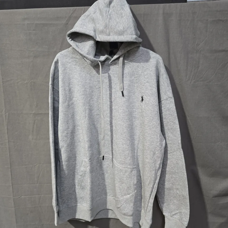 POLO RALPH LAUREN GREY HOODIE (MEN'S) WITH POLO PONY LOGO
