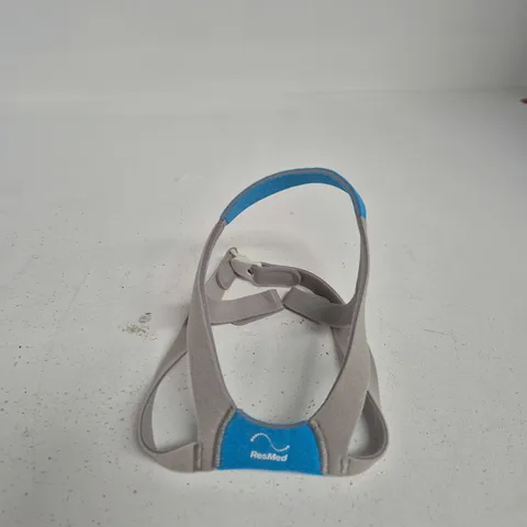 RESMED F20 CPAP HEADGEAR STRAP – GREY WITH BLUE ACCENT