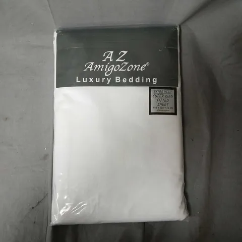 AZ AMIGOZONE LUXURY BEDDING EXTRA-DEEP SUPER KING FITTED SHEET