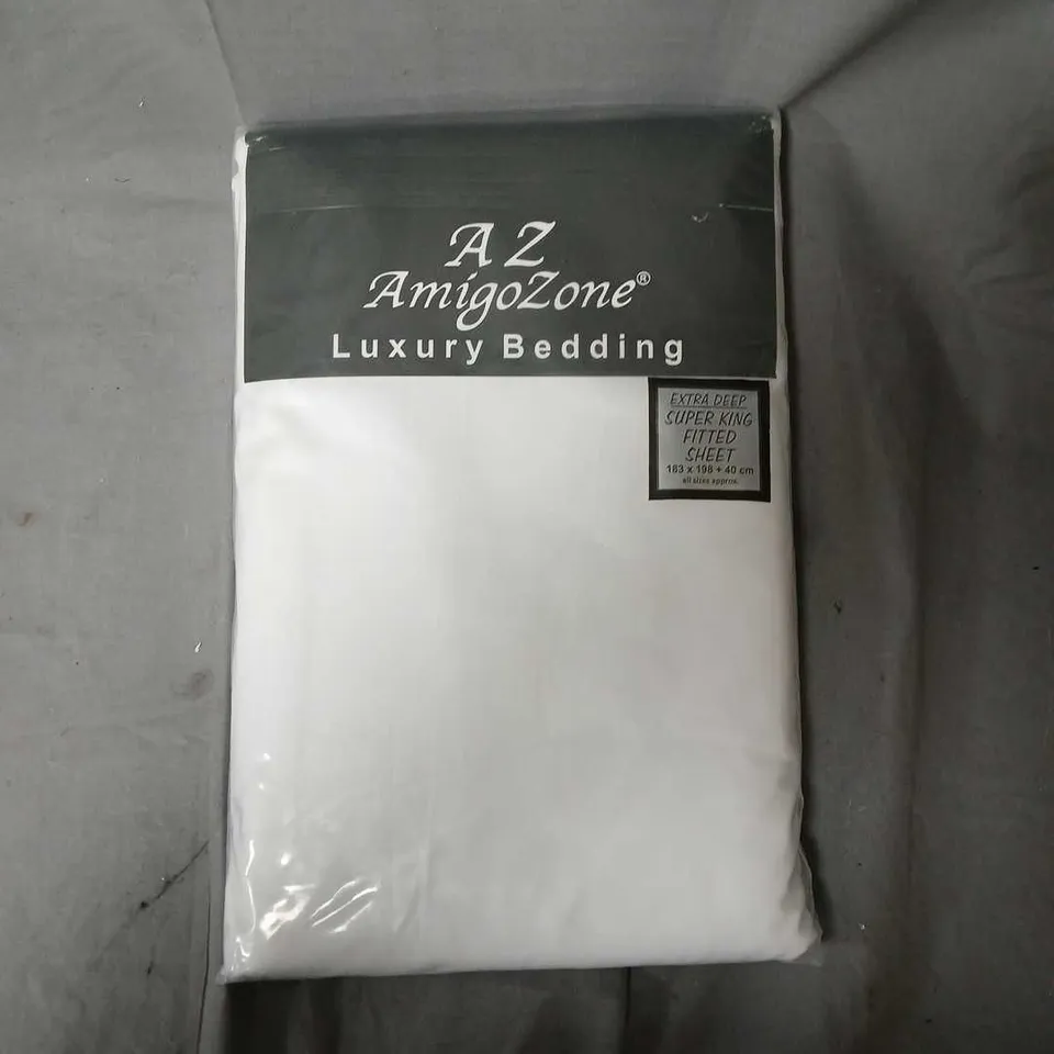 AZ AMIGOZONE LUXURY BEDDING EXTRA-DEEP SUPER KING FITTED SHEET