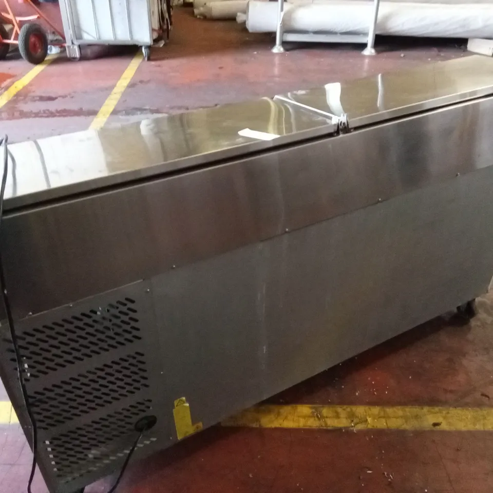 KING COMMERCIAL PIZZA PREP COUNTER | 3 DOOR REFRIGERATED PREP TABLE | 1.8M CHILLED STORAGE | KING - KPT187