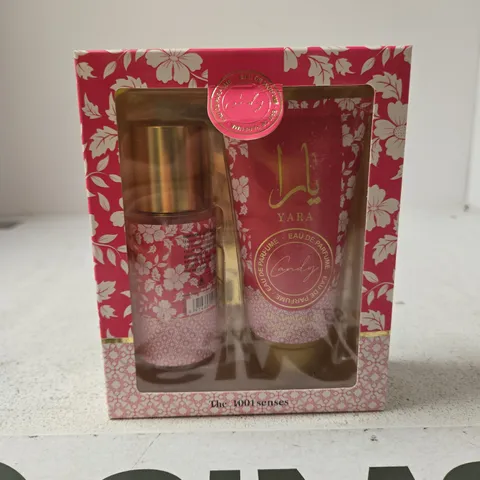 YARA CANDY EAU DE PARFUM GIFT SET, PINK FLORAL BOX, 2-PIECE
