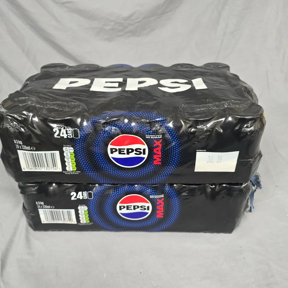 LOT OF 48 330ML CANS OF PEPSI MAX