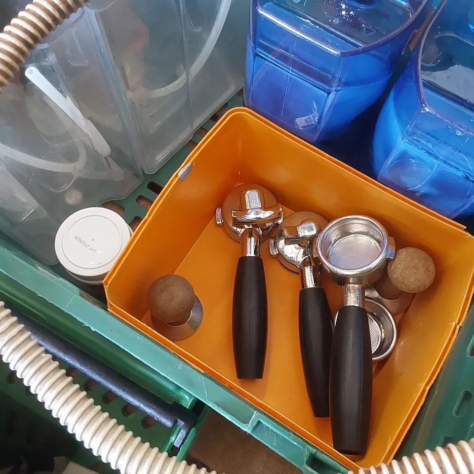 PALLET CONTAINING ASSORTED COMMERCIAL COFFEE MACHINE PARTS AND RELATED ITEMS